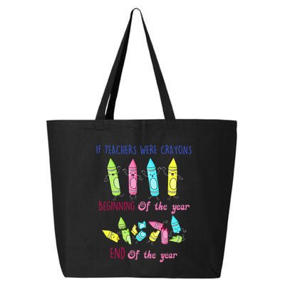If Teachers Were Crayons Beginning Of The Year End The Year 25L Jumbo Tote