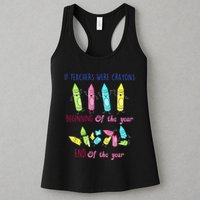If Teachers Were Crayons Beginning Of The Year End The Year Womens Tank Top