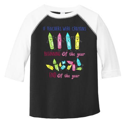 If Teachers Were Crayons Beginning Of The Year End The Year Toddler Fine Jersey T-Shirt