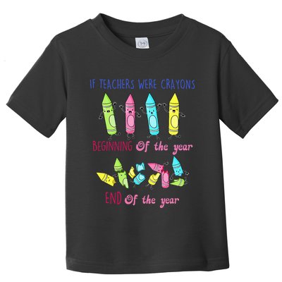 If Teachers Were Crayons Beginning Of The Year End The Year Toddler T-Shirt