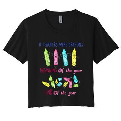 If Teachers Were Crayons Beginning Of The Year End The Year Crop Top