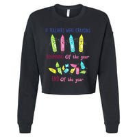 If Teachers Were Crayons Beginning Of The Year End The Year Cropped Pullover Crew