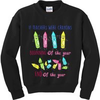 If Teachers Were Crayons Beginning Of The Year End The Year Kids Sweatshirt