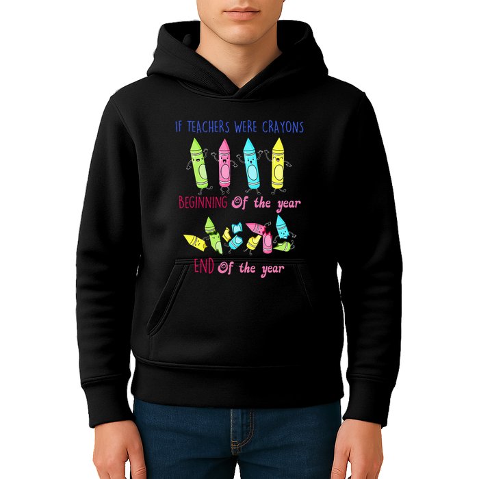 If Teachers Were Crayons Beginning Of The Year End The Year Kids Hoodie