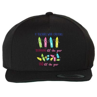 If Teachers Were Crayons Beginning Of The Year End The Year Wool Snapback Cap