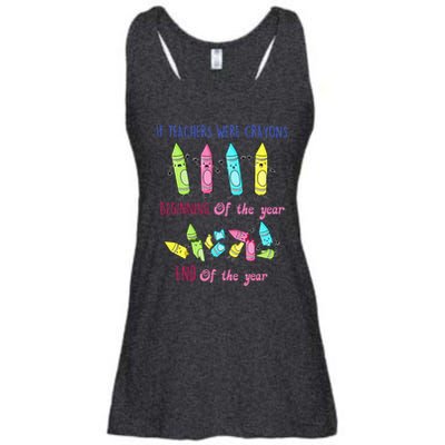 If Teachers Were Crayons Beginning Of The Year End The Year Ladies Essential Flowy Tank