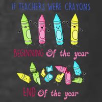 If Teachers Were Crayons Beginning Of The Year End The Year Ladies Essential Flowy Tank