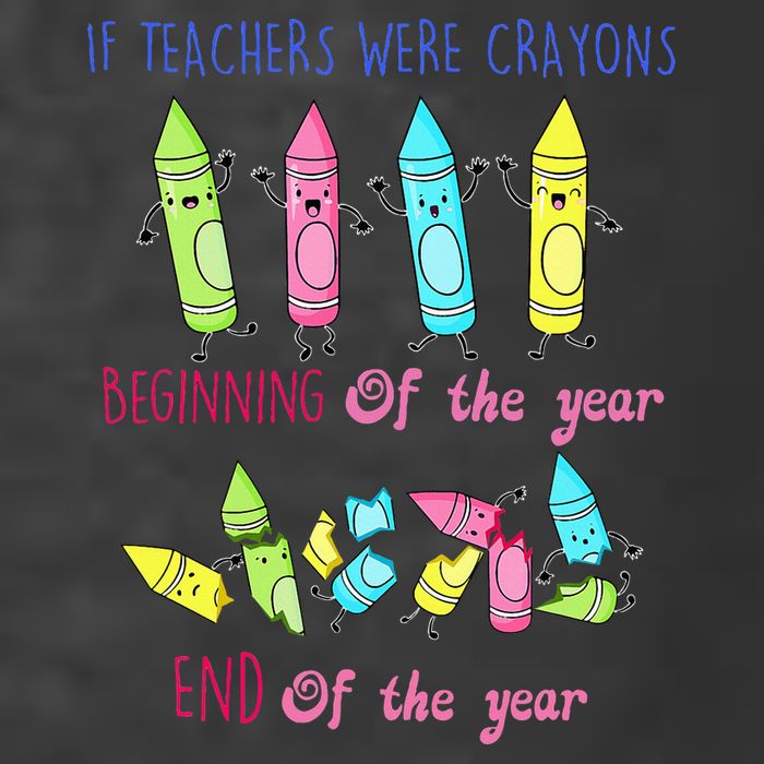 If Teachers Were Crayons Beginning Of The Year End The Year Ladies Essential Flowy Tank