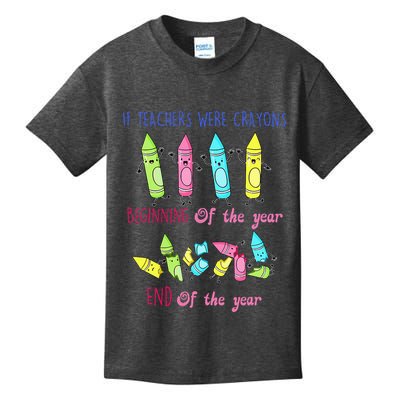 If Teachers Were Crayons Beginning Of The Year End The Year Kids T-Shirt