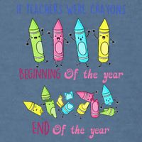 If Teachers Were Crayons Beginning Of The Year End The Year Garment-Dyed Sweatshirt
