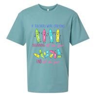 If Teachers Were Crayons Beginning Of The Year End The Year Sueded Cloud Jersey T-Shirt