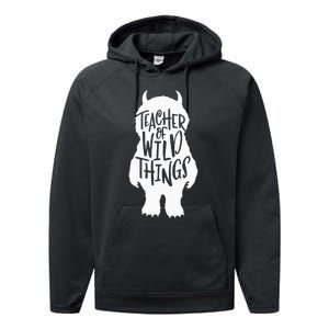 I Teach Wild Thing Teacher Performance Fleece Hoodie