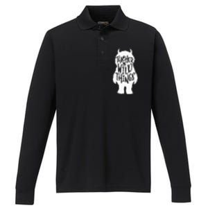 I Teach Wild Thing Teacher Performance Long Sleeve Polo