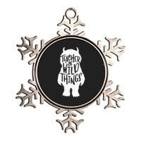 I Teach Wild Thing Teacher Metallic Star Ornament