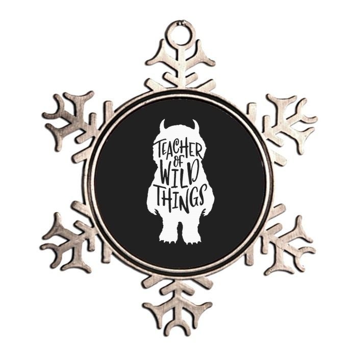 I Teach Wild Thing Teacher Metallic Star Ornament