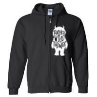 I Teach Wild Thing Teacher Full Zip Hoodie