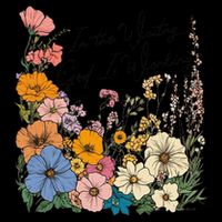 In The Waiting God Is Working Floral Wildflower Jesus Poster