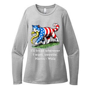 ILl Tread Wherever I Want Sweetie Womens CVC Long Sleeve Shirt