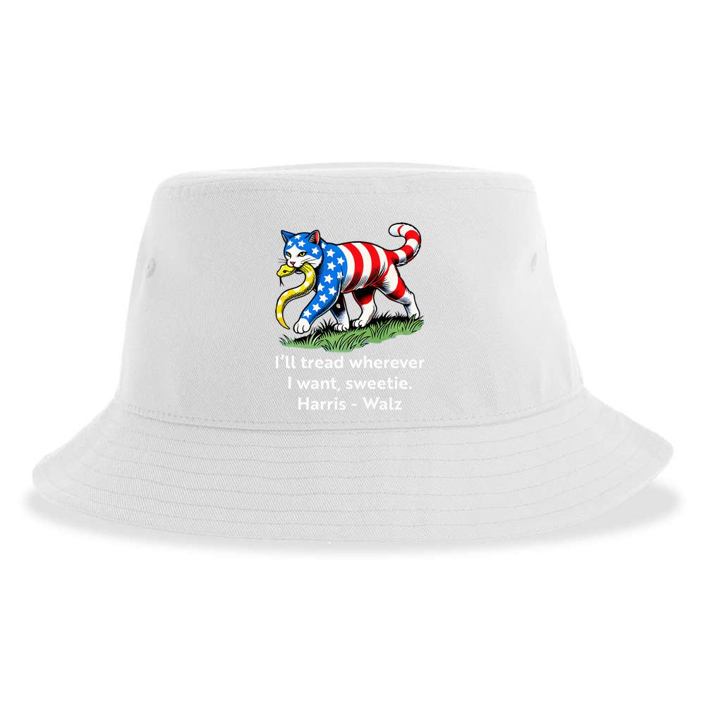 ILl Tread Wherever I Want Sweetie Sustainable Bucket Hat