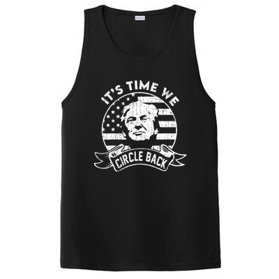 Its Time We Circle Back Trump Usa Flag Retro 4th Of July Gift PosiCharge Competitor Tank