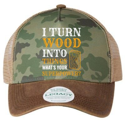 I Turn Wood Into Things Legacy Tie Dye Trucker Hat