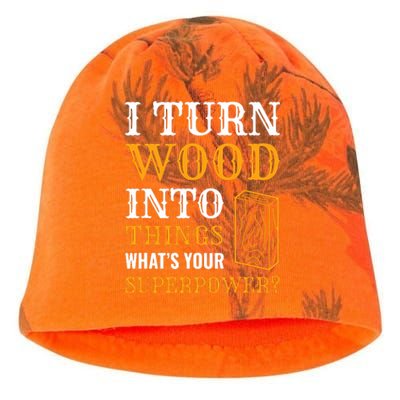 I Turn Wood Into Things Kati - Camo Knit Beanie