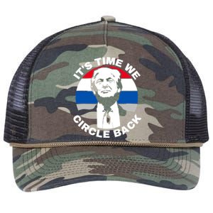 ItS Time We Circle Back Trump 2024 Election Retro Rope Trucker Hat Cap