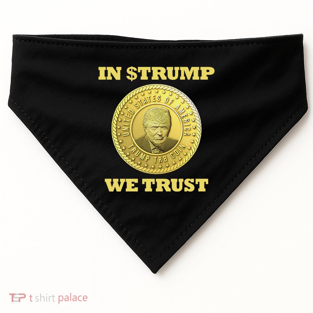 In $Trump We Trust Meme Coin USA-Made Doggie Bandana