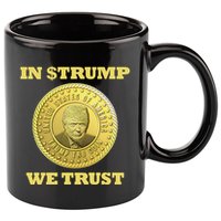 In $Trump We Trust Meme Coin 11oz C Handle Ceramic Mug