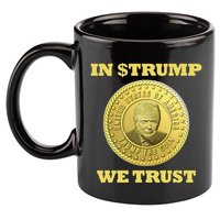 In $Trump We Trust Meme Coin 11oz C Handle Ceramic Mug
