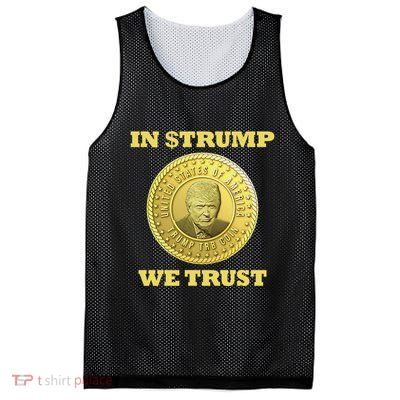 In $Trump We Trust Meme Coin Mesh Reversible Basketball Jersey Tank