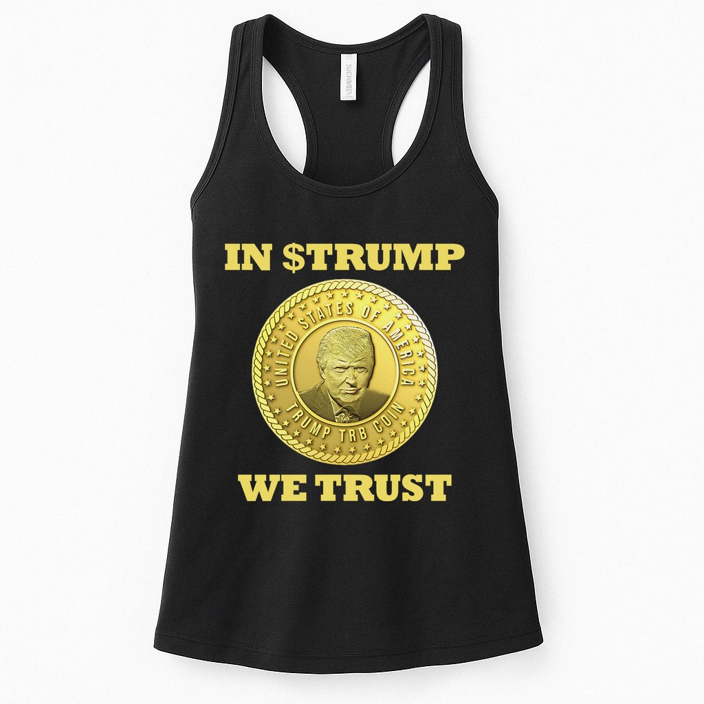 In $Trump We Trust Meme Coin Womens Tank Top