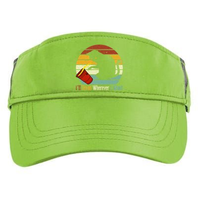 ILl Tread Wherever I Want Funny Cat Lover Adult Drive Performance Visor