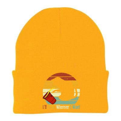 ILl Tread Wherever I Want Funny Cat Lover Knit Cap Winter Beanie