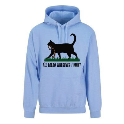 ILl Tread Wherever I Want Cat Ladies For Kamala Funny Unisex Surf Hoodie