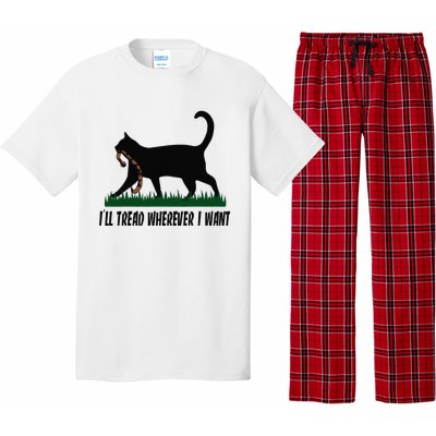 ILl Tread Wherever I Want Cat Ladies For Kamala Funny Pajama Set