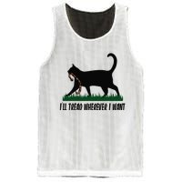 ILl Tread Wherever I Want Cat Ladies For Kamala Funny Mesh Reversible Basketball Jersey Tank