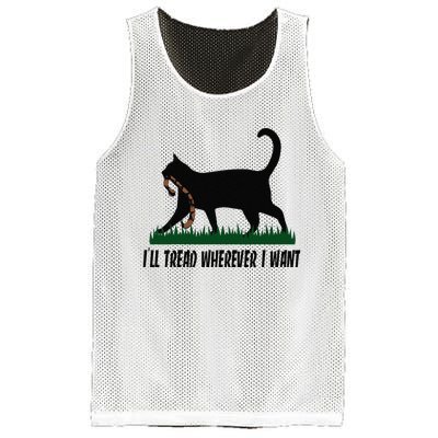 ILl Tread Wherever I Want Cat Ladies For Kamala Funny Mesh Reversible Basketball Jersey Tank