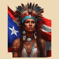 Indigenous Taino Woman Puerto Rican Flag Caribbean Bag