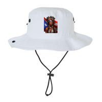 Indigenous Taino Woman Puerto Rican Flag Caribbean Legacy Cool Fit Booney Bucket Hat