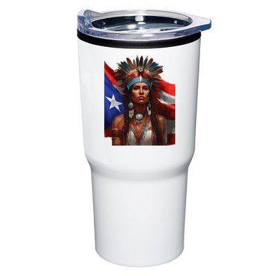 Indigenous Taino Woman Puerto Rican Flag Caribbean Tumbler