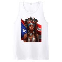 Indigenous Taino Woman Puerto Rican Flag Caribbean PosiCharge Competitor Tank