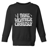 I Take Weather Cirrusly Meteorology Meteorologist Toddler Sweatshirt