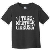 I Take Weather Cirrusly Meteorology Meteorologist Toddler T-Shirt