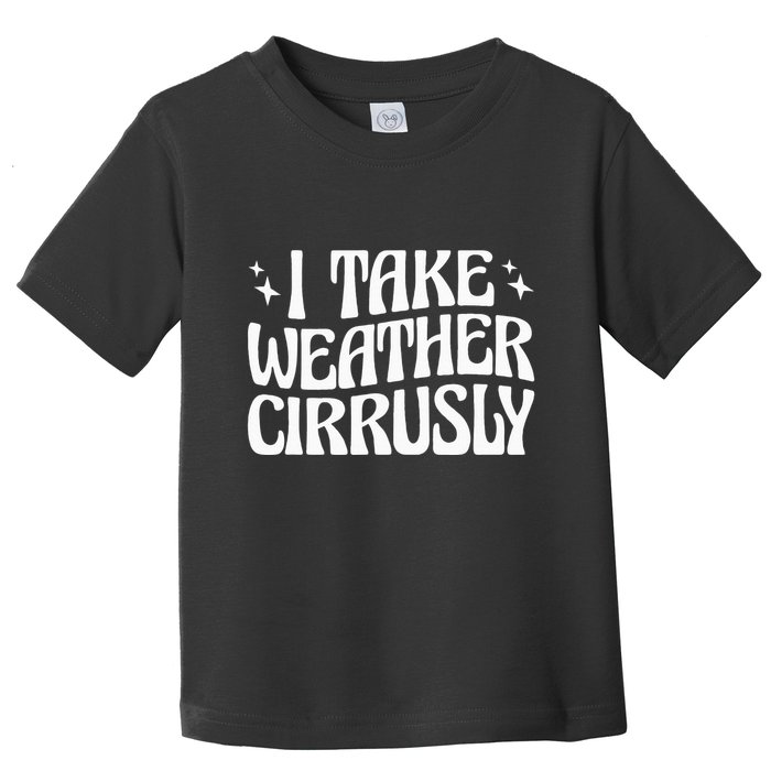 I Take Weather Cirrusly Meteorology Meteorologist Toddler T-Shirt