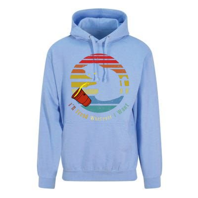 ILl Tread Wherever I Want Funny Cat Lover Unisex Surf Hoodie