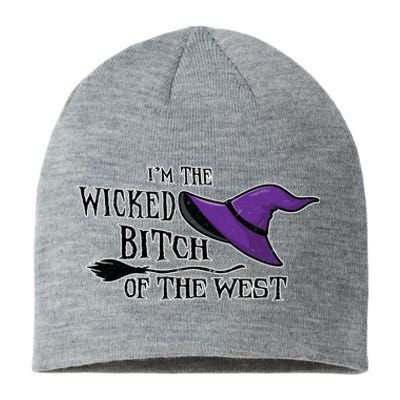 Im The Wicked B Of The West Halloween Witch Sassy Gift Sustainable Beanie