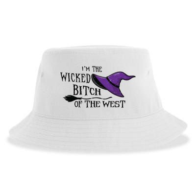 Im The Wicked B Of The West Halloween Witch Sassy Gift Sustainable Bucket Hat