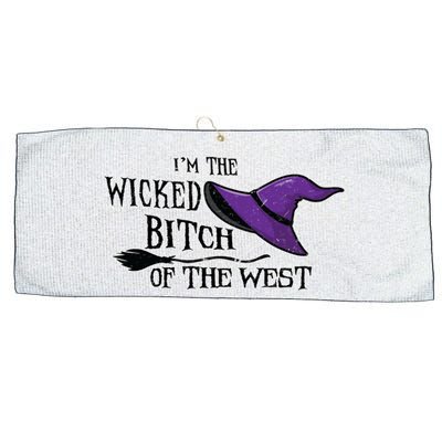 Im The Wicked B Of The West Halloween Witch Sassy Gift Large Microfiber Waffle Golf Towel