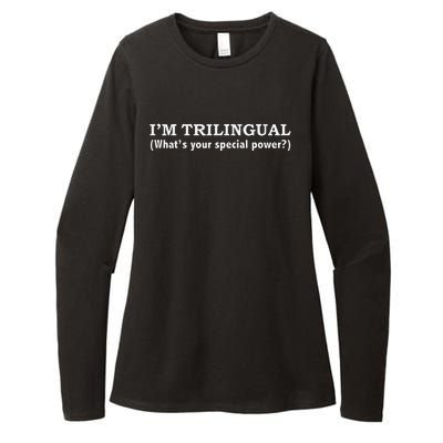 IM Trilingual WhatS Your Special Power Linguistics Womens CVC Long Sleeve Shirt